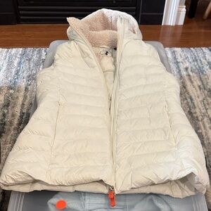 Cream Quilted Puffer Vest Save the Duck